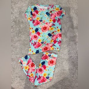 2 piece long sleeve flowers